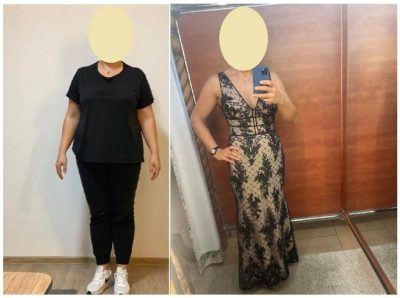 odchudzanie przed i po efekt kobieta 2 rozmiary mniej fit365